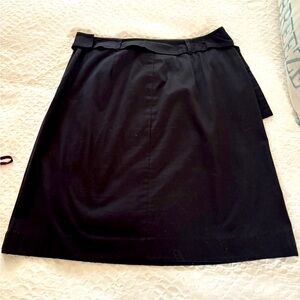 Evan Picone black skirt with attached pocket flap